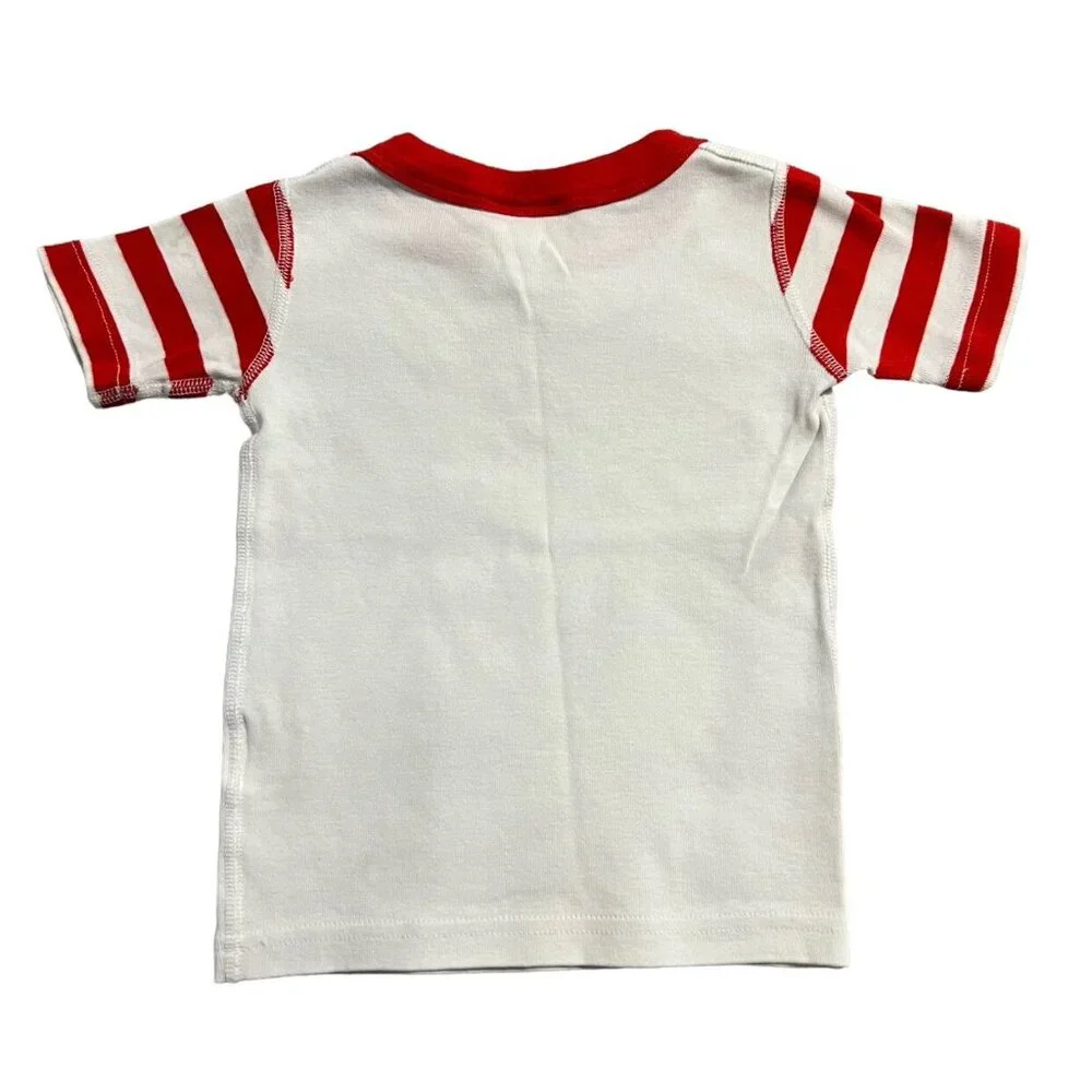 Hanna Andersson Sz 90 (3) Dr. Seuss Cat In The Hat Short Pajamas